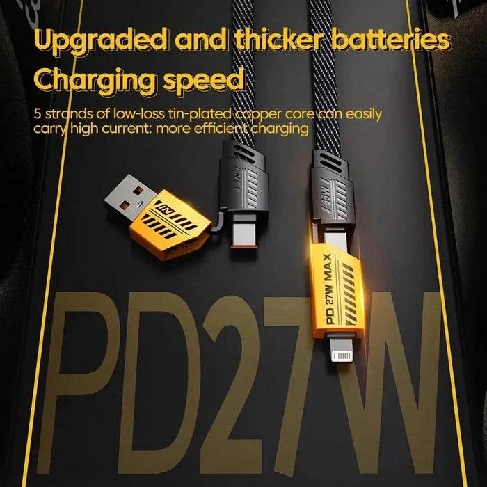4-in-1 Multifunction USB Charging Cable 65W - Vora