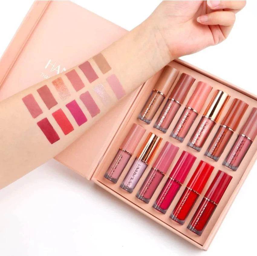 12 Colors Handaiyan Matte Liquid Lipstick Set - Vora