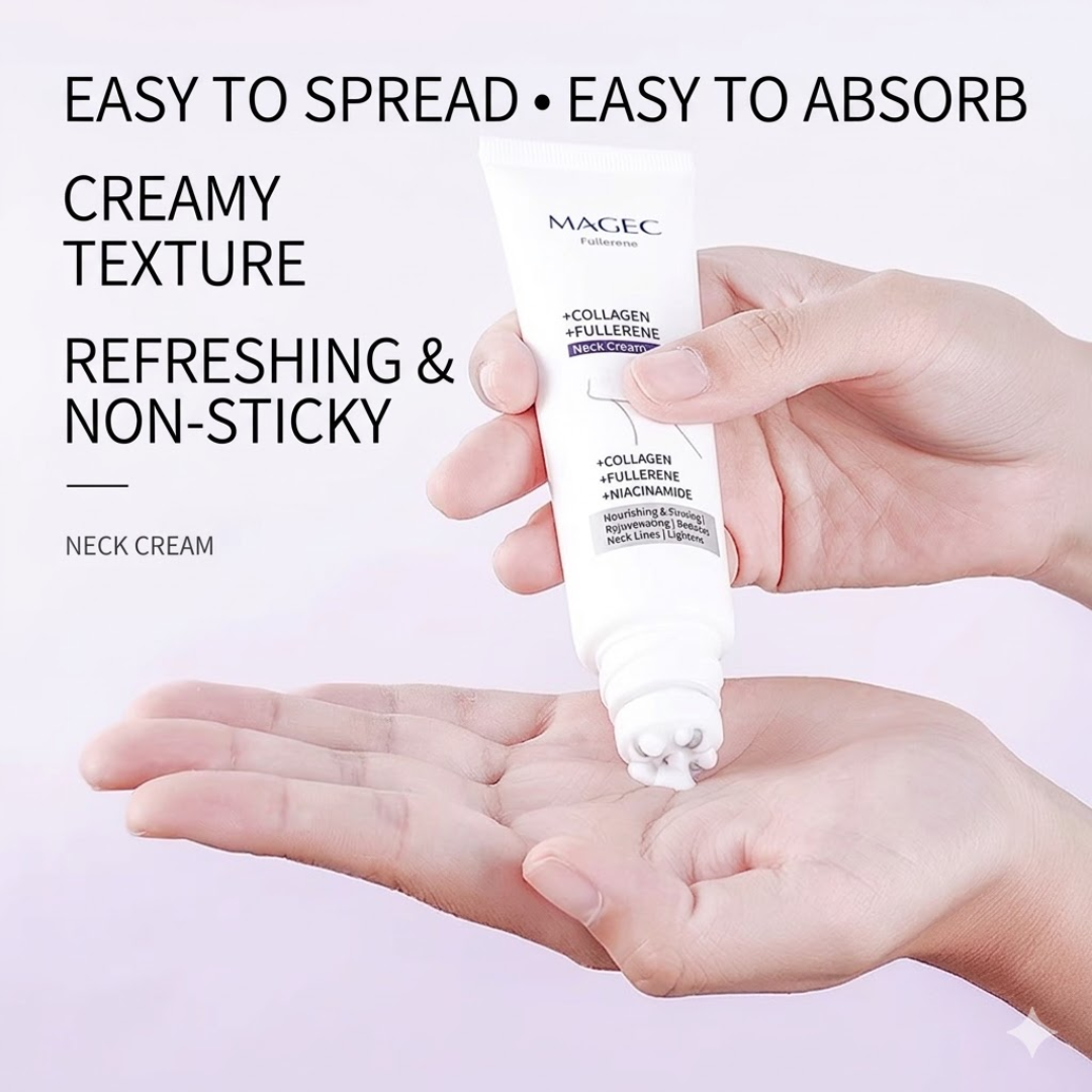 Magec Collagen Fullerene Neck Cream - Tightening & Anti-Wrinkle Formula