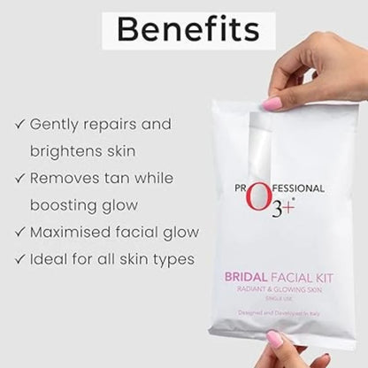 O3+ Professional Bridal Facial Kit - Single Use Vitamin-C Glowing Skin Treatment