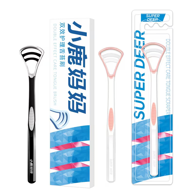Dult tongue scraper with high-density, fine, and soft adhesive that is gentle and does not harm taste buds,