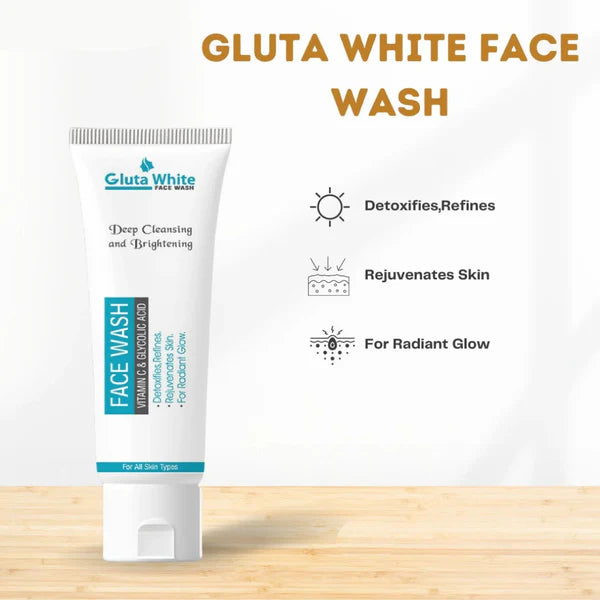 Gluta White Night Cream & Gluta White Face Wash (Free)