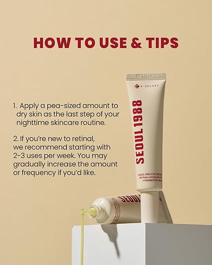 K-Secret Seoul 1988 Eye Cream Retinal Liposome 4% + Fermented Bean 30ml - Made In Korea
