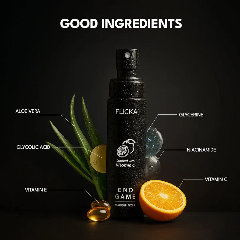 Flicka End Game Makeup Fixer - The Ultimate Vitamin C-Infused Setting Spray