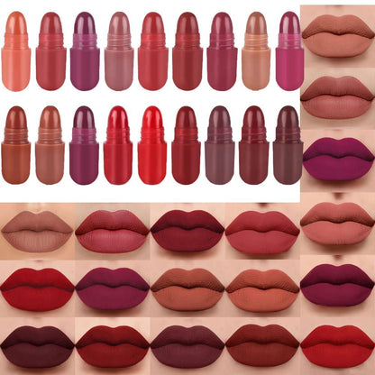 18 PCS Mini lipstick set, 18 colors, Capsule Lipstick Set caramel matte velvet Candy, Lipstick waterproof, long-lasting, Makeup lipstick For Girls