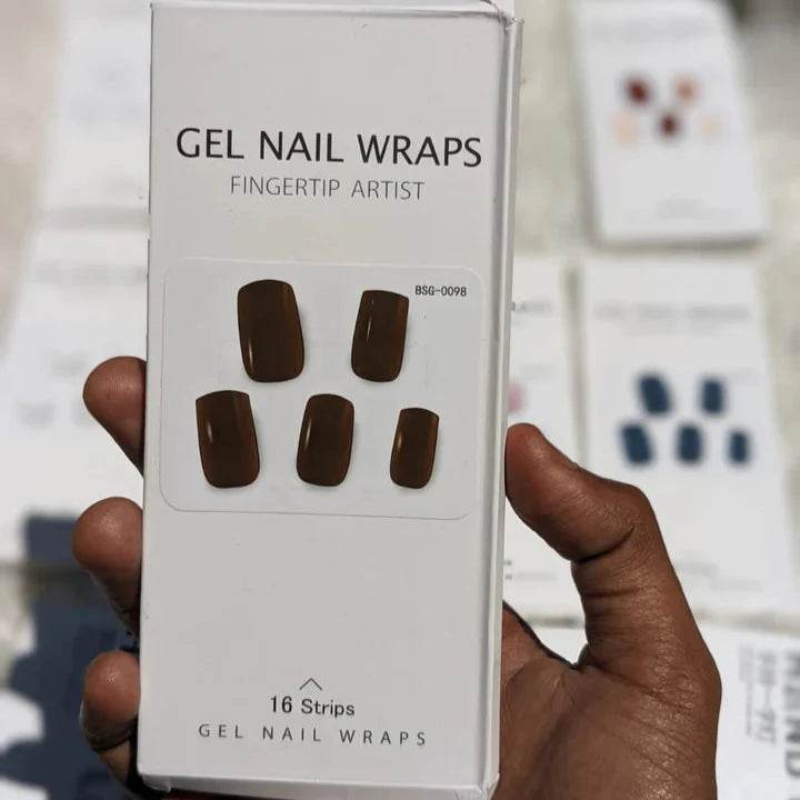 Multi Color Gel Nail Wraps With UV light (16 nail strips) - Vora