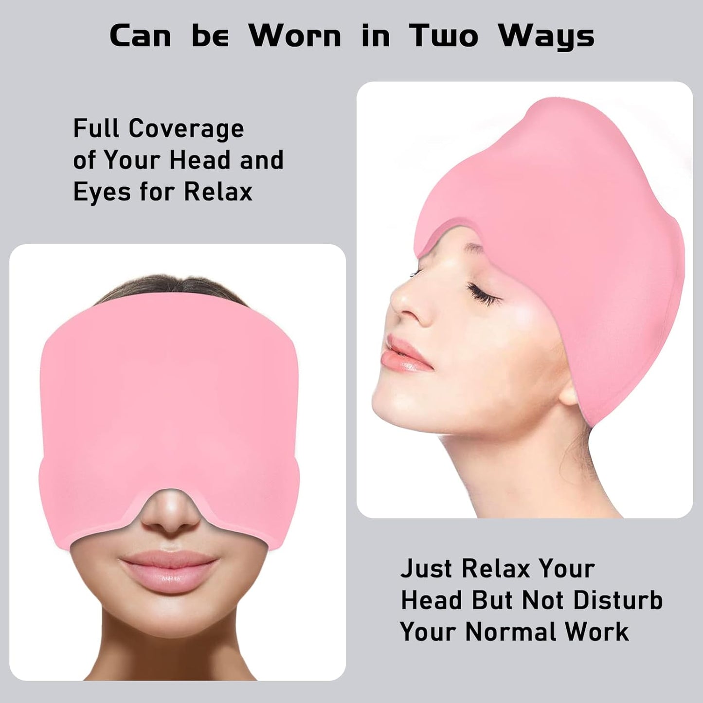 Migraine Relief Cap – Hot & Cold Therapy Headache Relief Hat for Men & Women